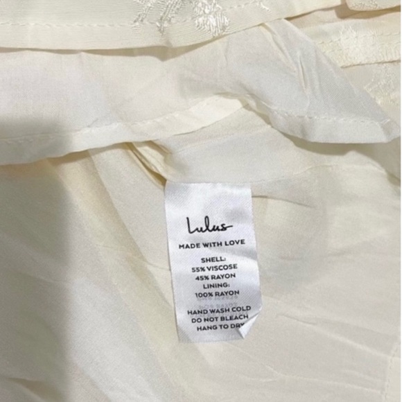 Lulu’s Always The Sweetest Cream Jacquard Ruffled Mini Dress - Picture 11 of 14